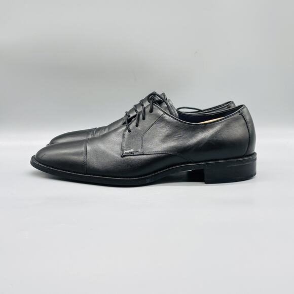 Cole Haan Shoes Mens 11 Black Leather Derby Cap Toe Oxford Lace Up Dress Slip On main image 8